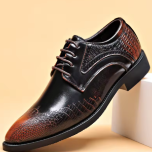 Pu Leather Shoes Men's Business Formal Casual Shoes Pattern Men's British Korean Version Pointed Large Size Shoes