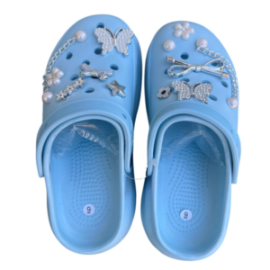 Clog Charms for Women Girls Bling Designer Jewelry Butterfly Diamond Metal Shoe Chain Shoe Charms Shoe Decorations